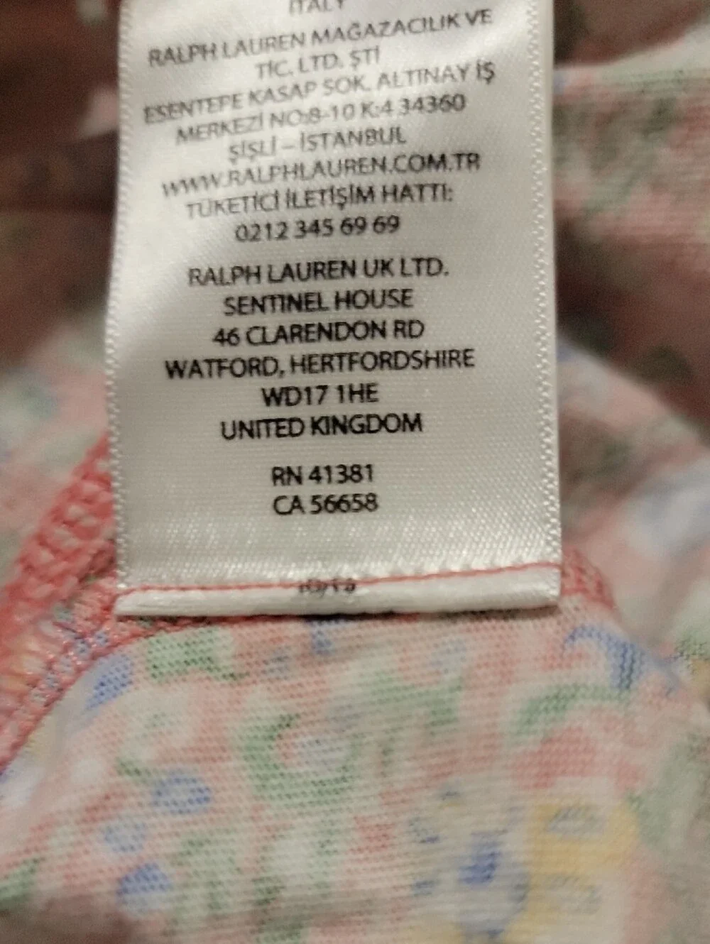 NWT Polo by Ralph Lauren Pink Floral V‑Neck Smocked Waist Dress Large (12-14)